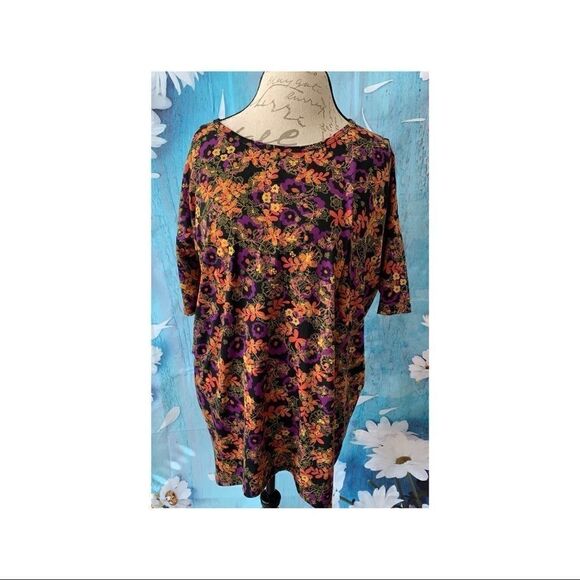 LuLaRoe fall floral tunic top XS - Picture 2 of 4